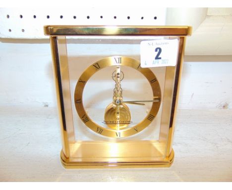 A Jaeger- Le Coultre mantle clock, 1990's, inscribed at top, good condition