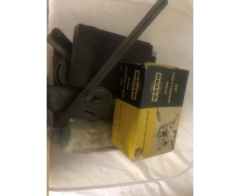 A quantity of 1930s/1940s metal tools, micrometers, punches, borers, rules, calipers etc