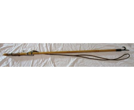 Hardy &amp; Sons bamboo wading stick with steel tip &amp; hook with long lanyard