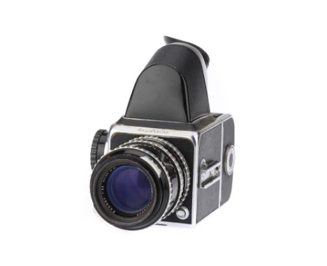 A Hasselblad 1600F Medium Format Camera 1952, chrome, serial no.CH 12808, with a Carl Zeiss Sonnar f/3.5 135mm lens, serial n