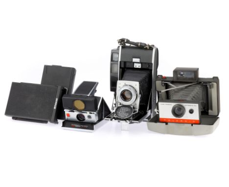 A Selection of Polaroid Land Instant Cameras comprising a SX-70 Sonar Autofocus SLR instant camera in polystyrene packing, a 