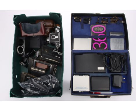 A Selection of Various Cameras and Accessories cameras comprise a Polaroid 360 instant camera outfit in fitted case, a Zeiss 