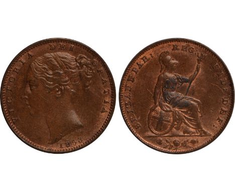 British Coins, Victoria, copper farthings (7), 1851, 1852, 1853 (3 – one WW incuse), 1854, young head l., rev. Britannia std.