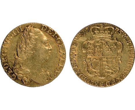 British Coins, George III, guinea, 1775, fourth laur. head r., rev. crowned shield of arms (S.3728), good very fine to about 
