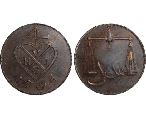 Foreign Coins, India, East India Company, Bombay Presidency, Soho Mint coinage, Birmingham, proof one and a half-pice (6-reas
