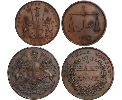 Foreign Coins, India, East India Company, Bombay Presidency, Soho Mint coinage, Birmingham, proof pice 1804, Company arms, re