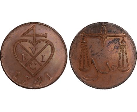 Foreign Coins, India, East India Company, Bombay Presidency, Soho Mint coinage, Birmingham, proof one and a half-pice (6-reas