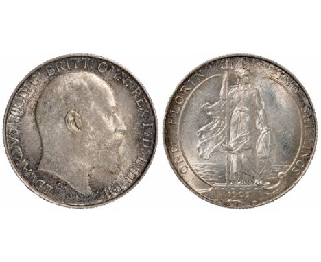 British Coins, Edward VII, florin, 1905, bare head r., rev. Britannia standing (S.3981; ESC.923 [R2]), practically mint state