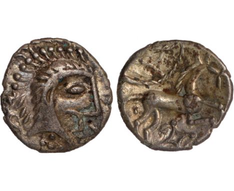 British Coins, Celtic coinage, Iceni, early uninscribed coinage (1st century BC), silver units (7), bust r., rev. horse (S.43