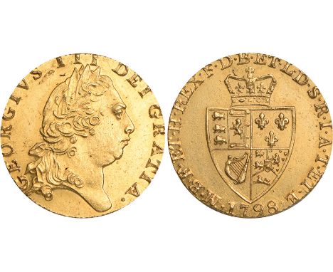 British Coins, George III, guinea, 1798, fifth laur. head r., rev. crowned shield of arms (S.3729), about uncirculated