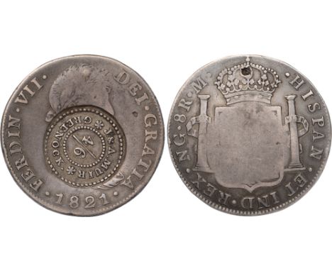 Scottish Coins, Scotland, Renfrewshire, Greenock, James and Andrew Muir, Guatemala, Ferdinand VII, 8-reales, 1821, M, NG [Nue