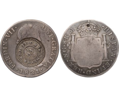 Scottish Coins, Scotland, Renfrewshire, Greenock, James and Andrew Muir, Guatemala, Ferdinand VII, 8-reales, 1821, M, NG [Nue