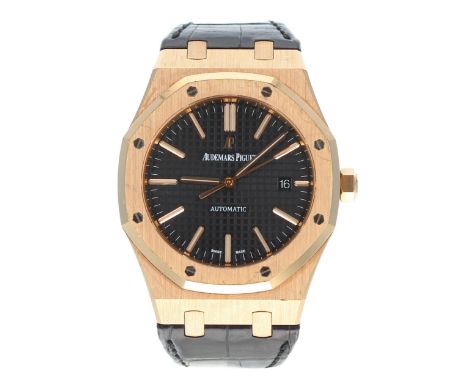 Audemars Piguet Royal Oak 18ct rose gold automatic gentleman's wristwatch, reference no. 15400OR.OO.D002CR.01, case no. H995x