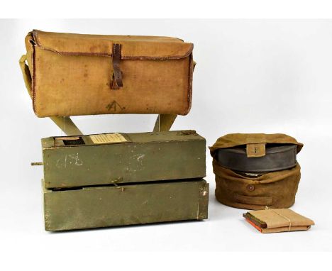 A WWII 1917 Trenchscope Co. Periscope No. 9 Mark II, in original canvas carry case, together with a WWII mess tin in canvas c
