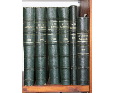 La Vie Automobile, 1904 - 1905,bound in four Volumes; together with La Locomotion Automobile 1902 in 1 Volume and La Locomoti