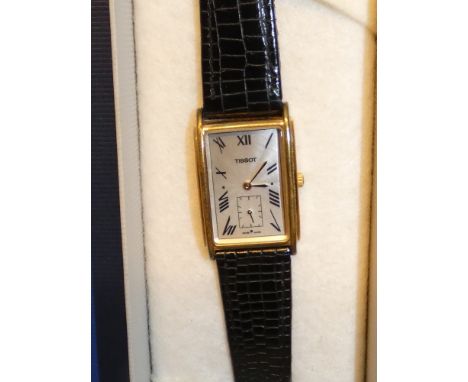 Tissot analogue quartz tank watch