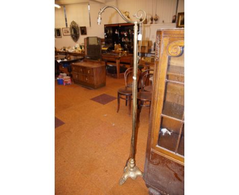 Heavy brass standard lamp