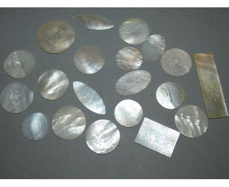 20x Mother of pearl discs