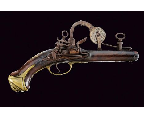 dating: third quarter of the 18th Century provenance: Naples, Iron mechanism with short vertical cylindrical barrel provided 