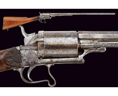 dating: 1865 provenance: Naples, Octagonal, rifled, 11 mm cal. barrel, marked at the base in gold 'N. 3' and 'COSENZA', with 