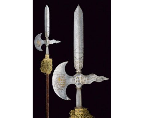 dating: circa 1700 provenance: Saxony - Poland, Double-edged cusp ribbed in the middle, with remains of engravings at the bas
