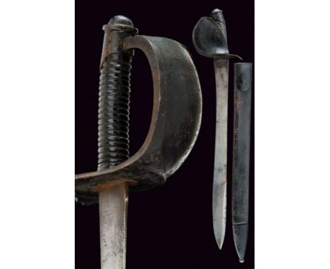 dating: Third quarter of the 19th Century provenance: Prussia, Heavy, wide, straight, single-and-false-edged blade, slightly 