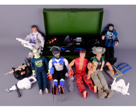 Box of Action Man & other figures with accessories   Condition Report   Click here for further images, condition, auction tim