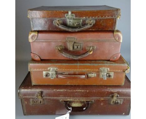 Four small Vintage suitcases (4)   Condition Report   Click here for further images, condition, auction times & delivery cost