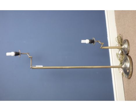 Burnish brass finish standard lamp and matching table lamp (This item is PAT tested - 5 day warranty from date of sale)   Con