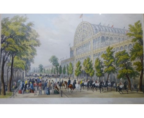View of the South Side from Near the Princes Gate Looking West', 19th century lithograph hand coloured engraved by Robert Car
