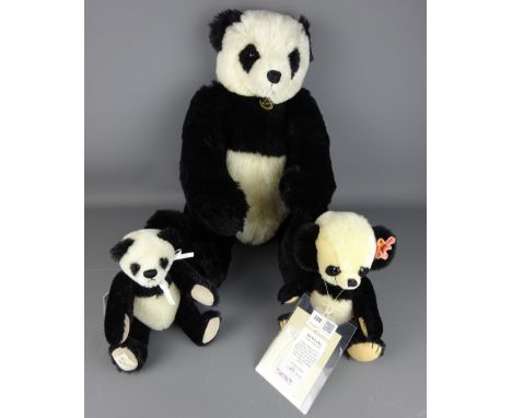 Large Dean's limited edition Panda bear and smaller Dean's Panda bear and a Merrythought Panda bear, all limited edition (3) 