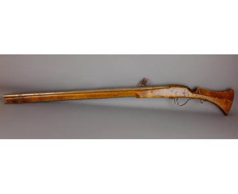 RFD ONLY Muzzle loading .614 matchlock musket, 93cm (36.5") round barrel stamped with old BP proof marks, shaped stock, No 16