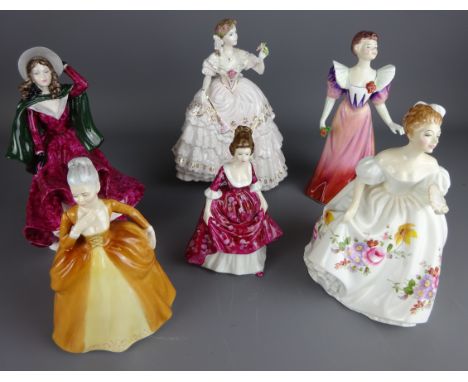 Royal Doulton 'Marilyn' figurine, Royal Worcester, Coalport, Francesca Art and another figure (6)   Condition Report   Click 