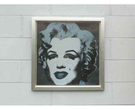 A framed Andy Warhol silver Marilyn vintage 1960’s art poster. 62cm x 62cm