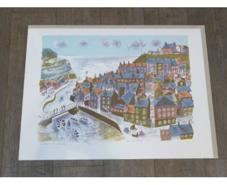 BERNARD CHEESE (1925-2013) A limited edition art print “Staithes North Yorkshire”, signed and dated 1997 and numbered 60 from
