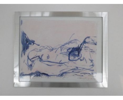 A Tracey Emin “I thought about you deeply, more than you know” framed art print, unsigned. Paper size 17cm x 22cm