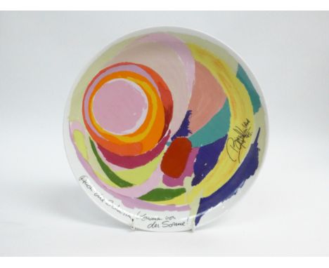 A Rosenthal Galerie porcelain plate by Bjorn Wiinblad 1995 limited edition 7/5000.  26cm diameter
