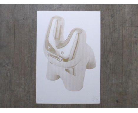 A Pure Evil unframed limited edition art print “Evil Bunny”, signed and numbered by the artist from an edition of 100. 49.8cm
