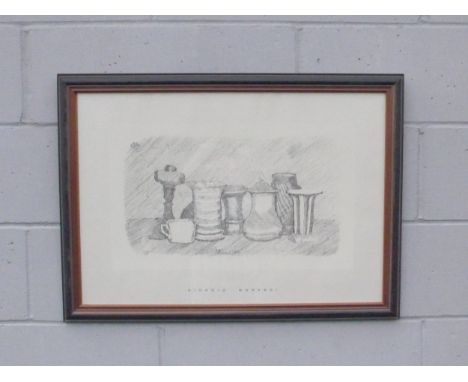 GIORGIO MORANDI (XX) A framed art print with gallery label verso. 47.5cm x 68cm