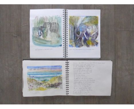 Two vintage scrap books relating to the St Ives / Cornwall art scene