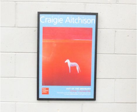 A Craigie AItchison framed original art exhibition poster from 2003 “Out of the ordinary”. 74.5cm x 49.5cm