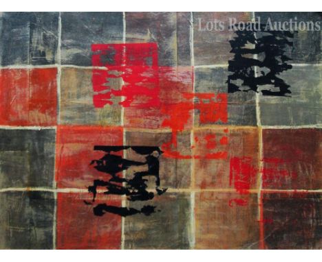 MICHELLE CARLTON SMITH, 'Abstract', marouflage, 126cm x 165cm.