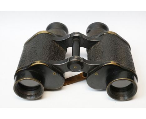 A Pair Of British World War Two Field Binoculars, Marked With The Broad Arrow. 