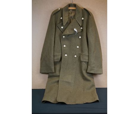 A British Army Post World War Two 1951 Pattern Military Greatcoat, Dated 1952. 