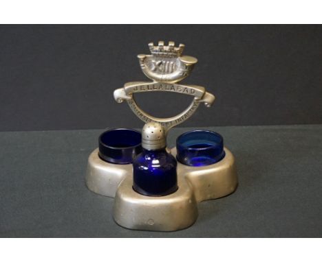 An antique Somerset Light Infantry Cruet Set, Registration No.487902. 