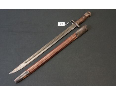 A British 1907 Pattern SMLE Bayonet With Original Scabbard. 