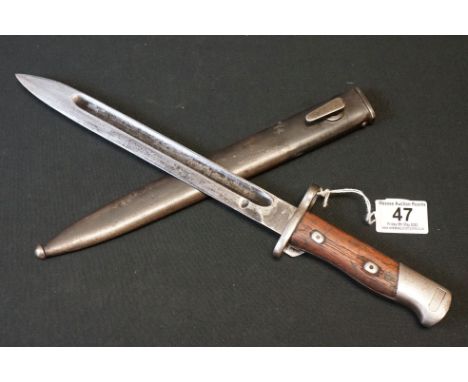 A World War Two Era M1902 Mauser(Type 45) Bayonet With Scabbard. 