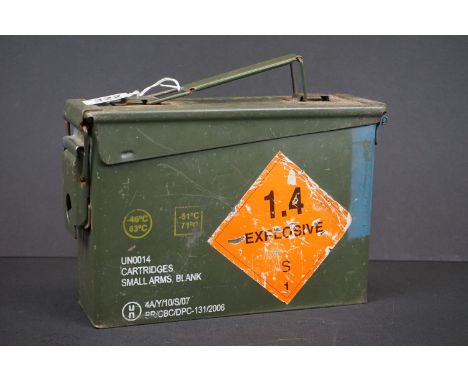 A British Military 230 Cartridge 7.62mm Blank Ammunition Box. 