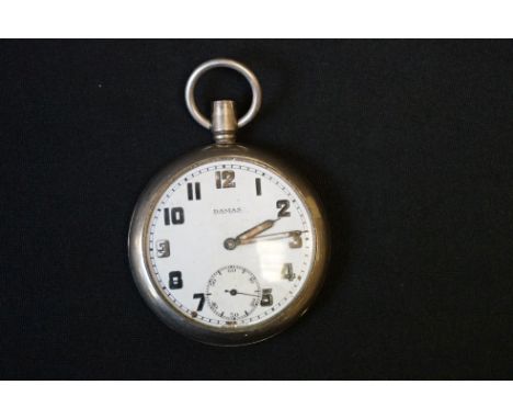 A British World War Two Damas Pocket Watch, Marked G.S / T.P (General Service Trade Pattern) XX 367393 To The Verso Together 