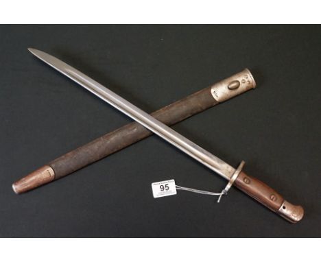 A British 1907 Patten Wilkinson SMLE Bayonet, Dated 1927 And Complete With Original scabbard. 